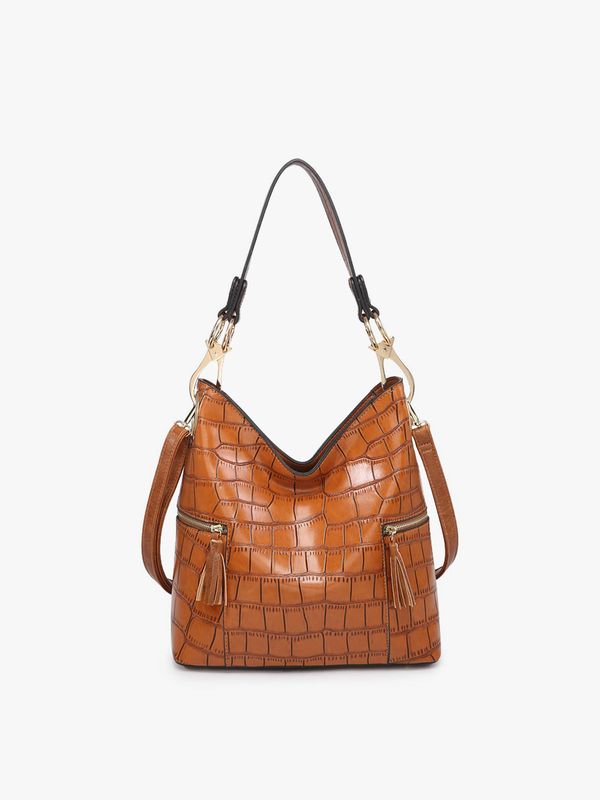 M1742CROC Rochelle Crocodile Print Hobo Bag