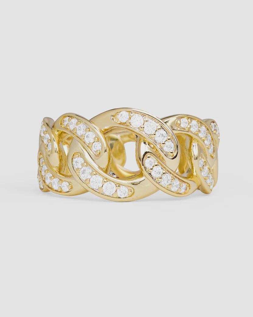 graduated Pave' Julian ring 8