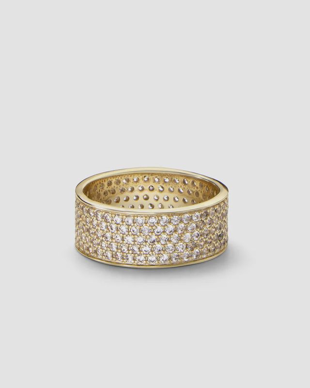 Slick Pave' ring Gold