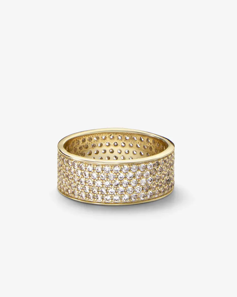 Slick Pave' ring Gold, Size: 6.5