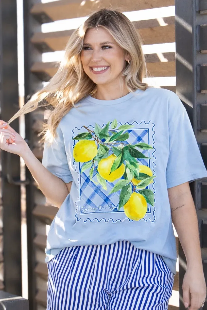SQUEEZE THE DAY ON YELLOW TEE