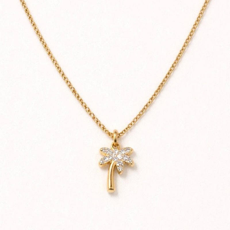 Golden Palm Tree Necklace