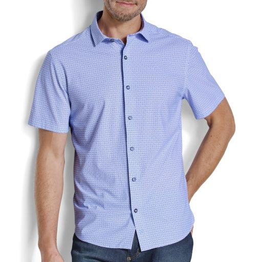 XC+ MOTION SHORT-SLEEVE PRINT KNIT SHIRT, Size: M