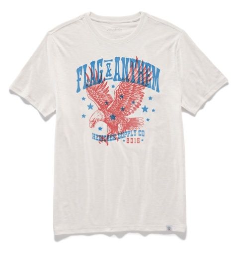 AMERICANA VINTAGE EAGLE SLUB SS TEE, Size: L