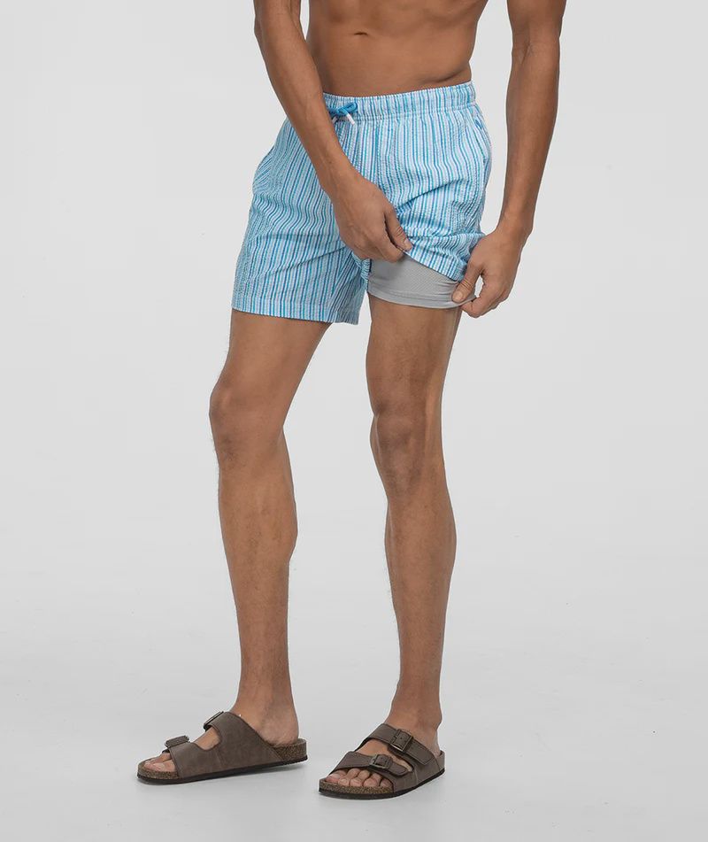 CLUBHOUSE SEERSUCKER SWIM SHORTS