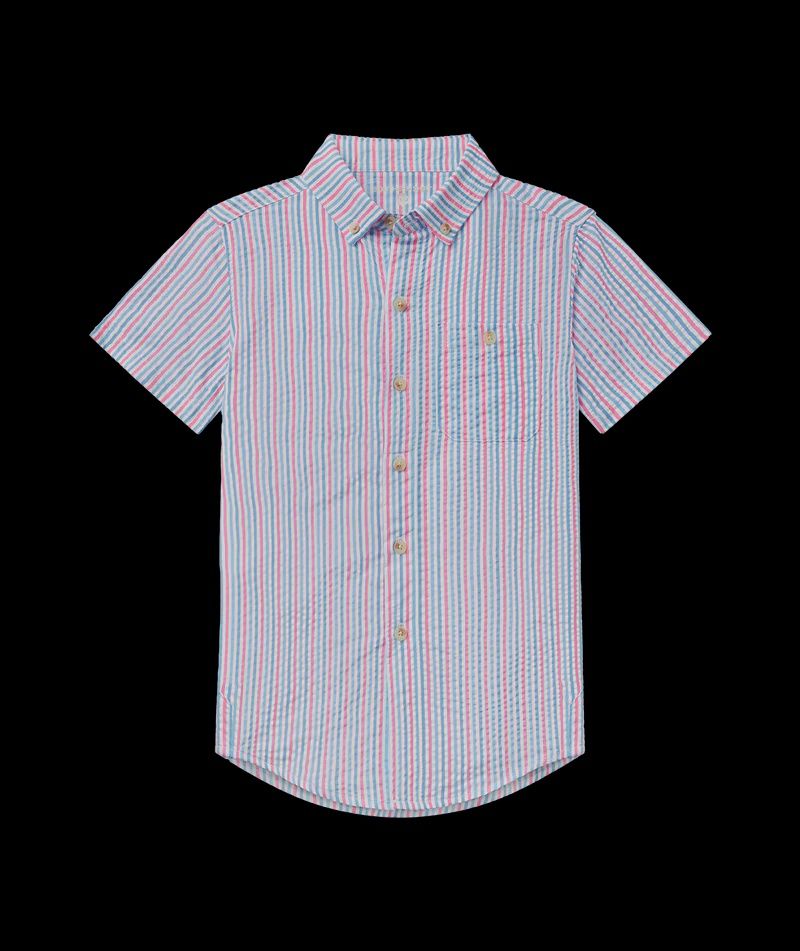BOYS CLUBHOUSE SEERSUCKER BAJA SHIRT SS