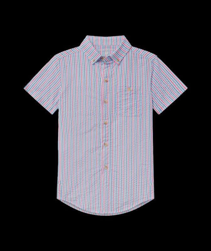 BOYS CLUBHOUSE SEERSUCKER BAJA SHIRT SS
