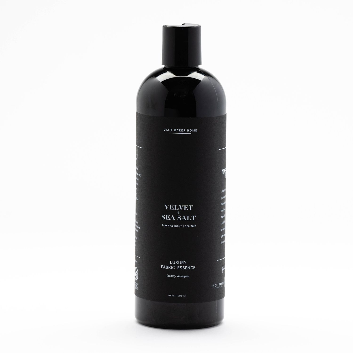 Jack Baker Home | Detergent 16 oz - Velvet+Sea Salt - black