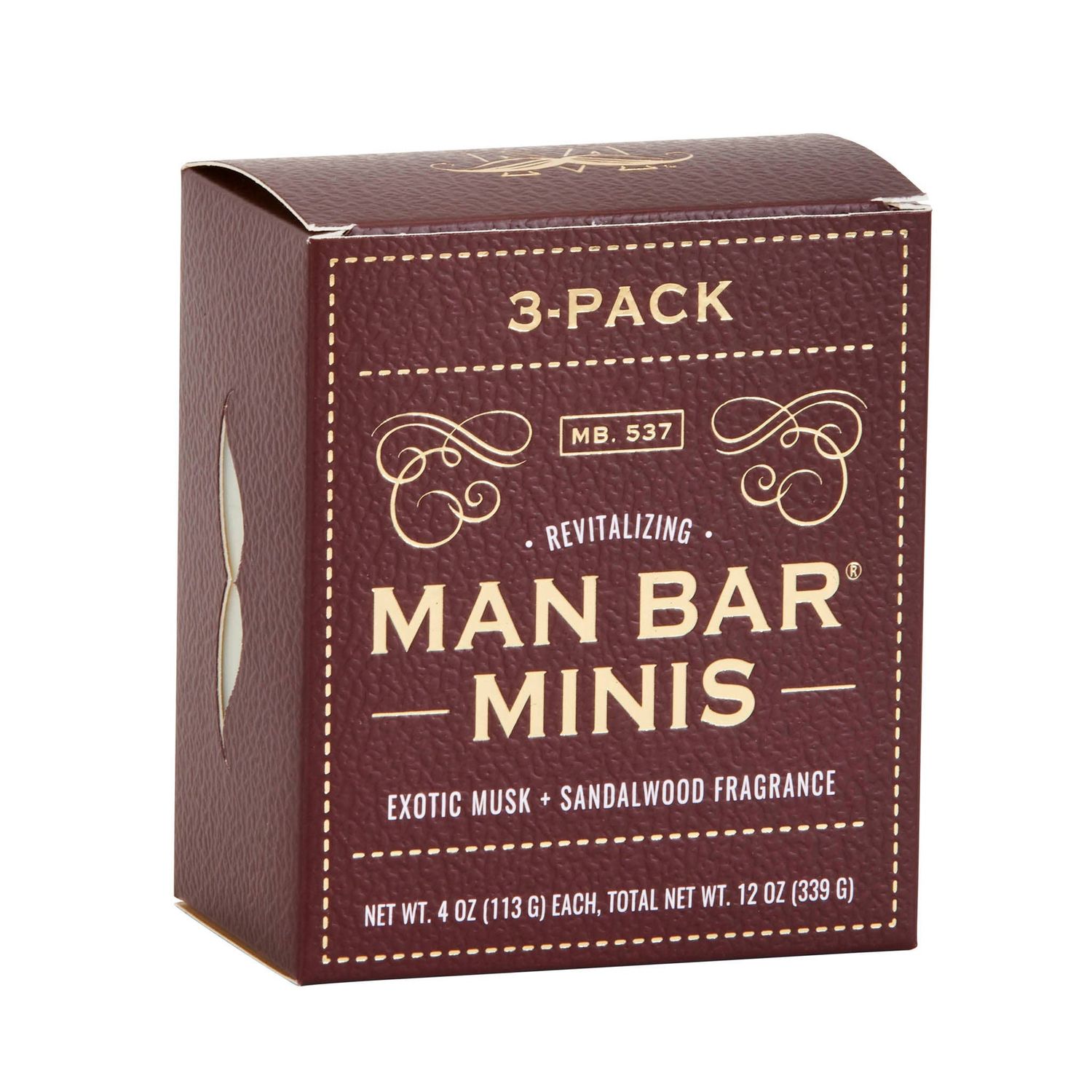 Man Bar Miniature Exotic Musk &amp; Sandalwood 3pc Gift Set