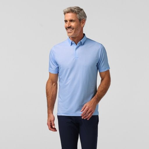 Halyard SS Polo-SKYLINE BLUE TIGHT DIAMOND