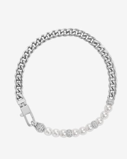 Julian Loves Pearls Bracelet 5mm, COLOR: Gold, Size: 7.5