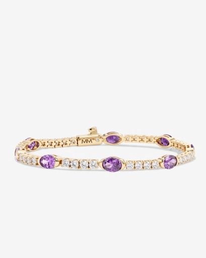The Maven Tennis Bracelet 3mm, COLOR: Gold, Size: 7.5