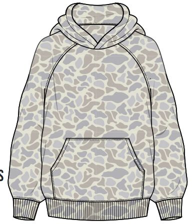 YOUTH VINTAGE WASHED HOODIE - CLASSIC DEER CAMO