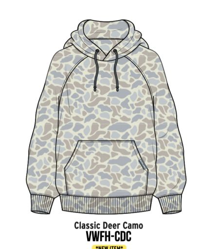 VINTAGE WASHED HOODIE - CLASSIC DEER CAMO