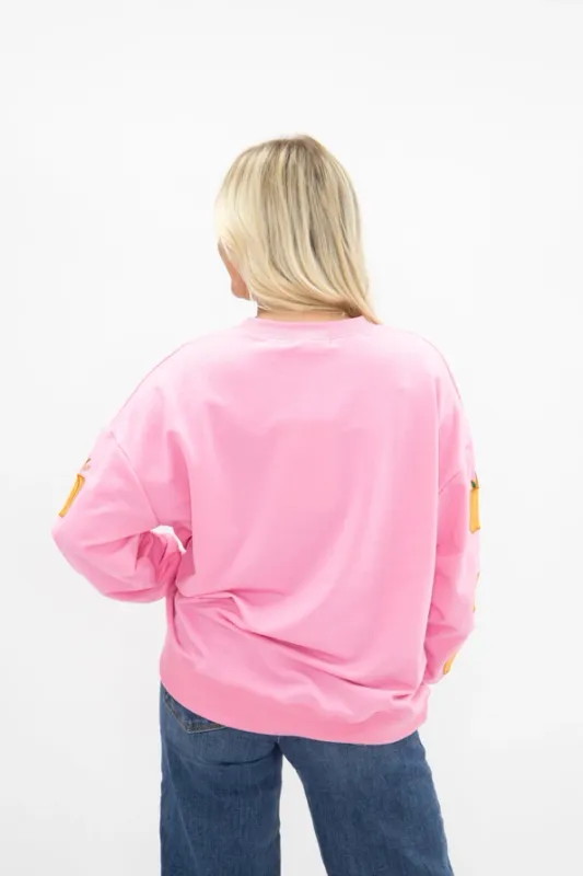 Hey Pumpkin Pink LS Top