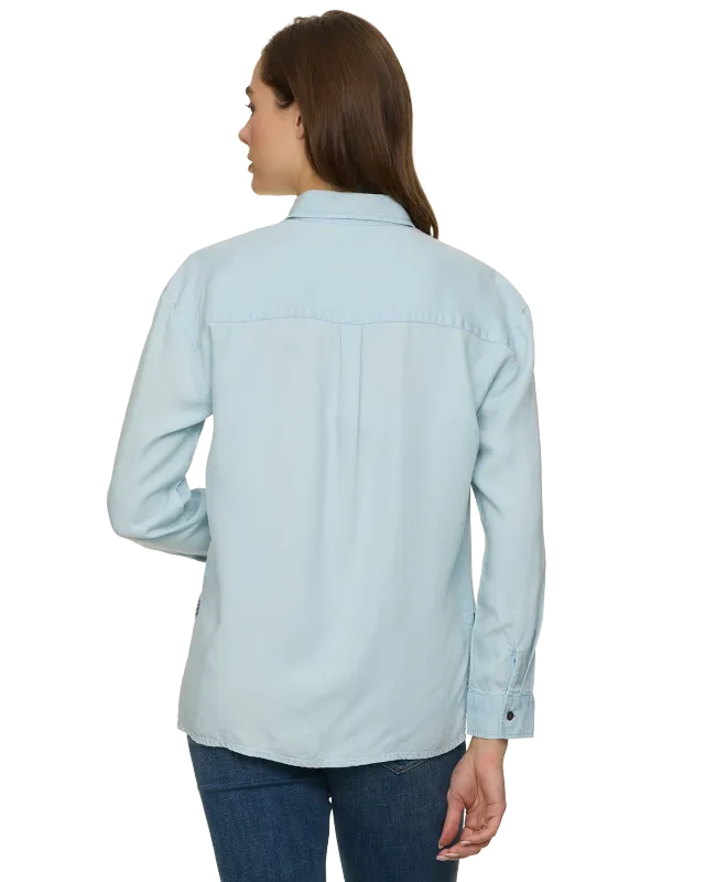 Mariah BF Hi-Low Button Down Shirt