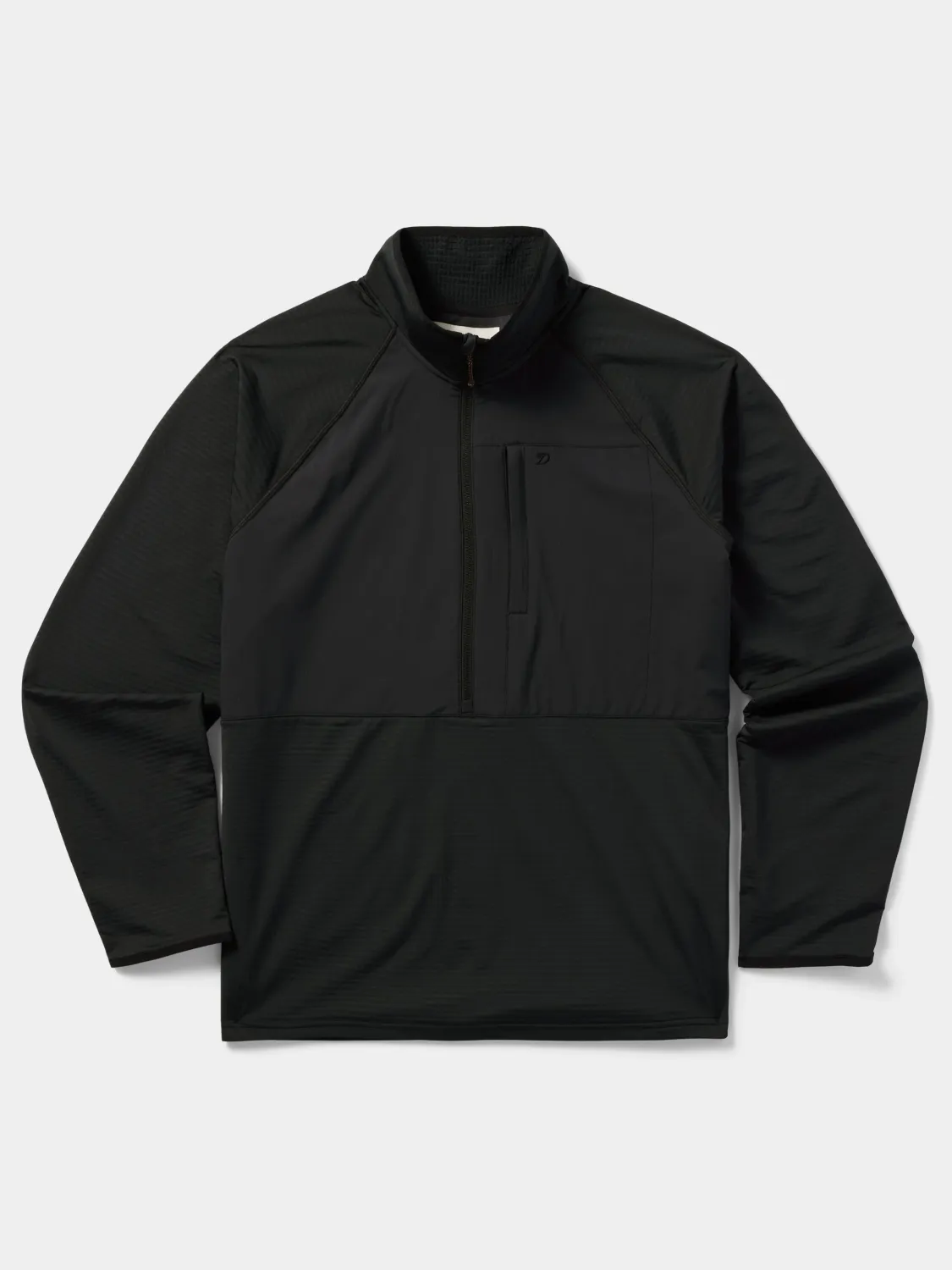 Men's Lightweight Grid Tech Fleece- 1/2 Zip, COLOR: black, Size: M