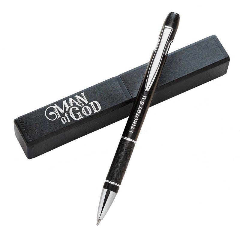 Man of God 1 Tim. 6:11 - Pen -Black Case