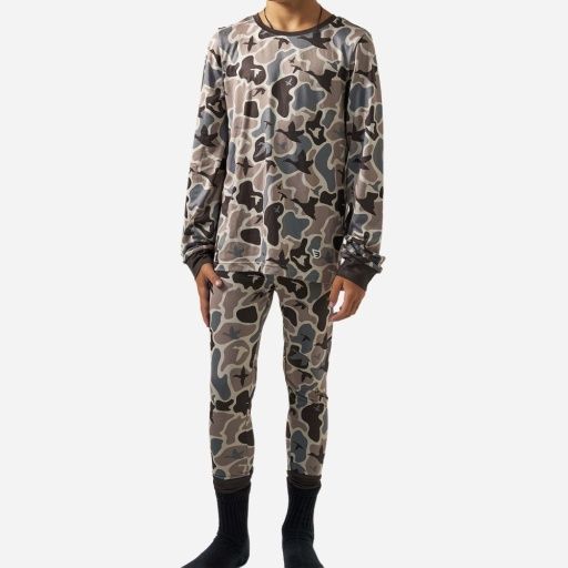YOUTH PAJAMA SET - MALLARD MAYHEM CAMO, COLOR: MALLARD MAYHEM CAMO, Size: XSmall