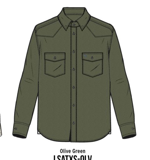 L/S AUSTIN SHIRT - OLIVE GREEN