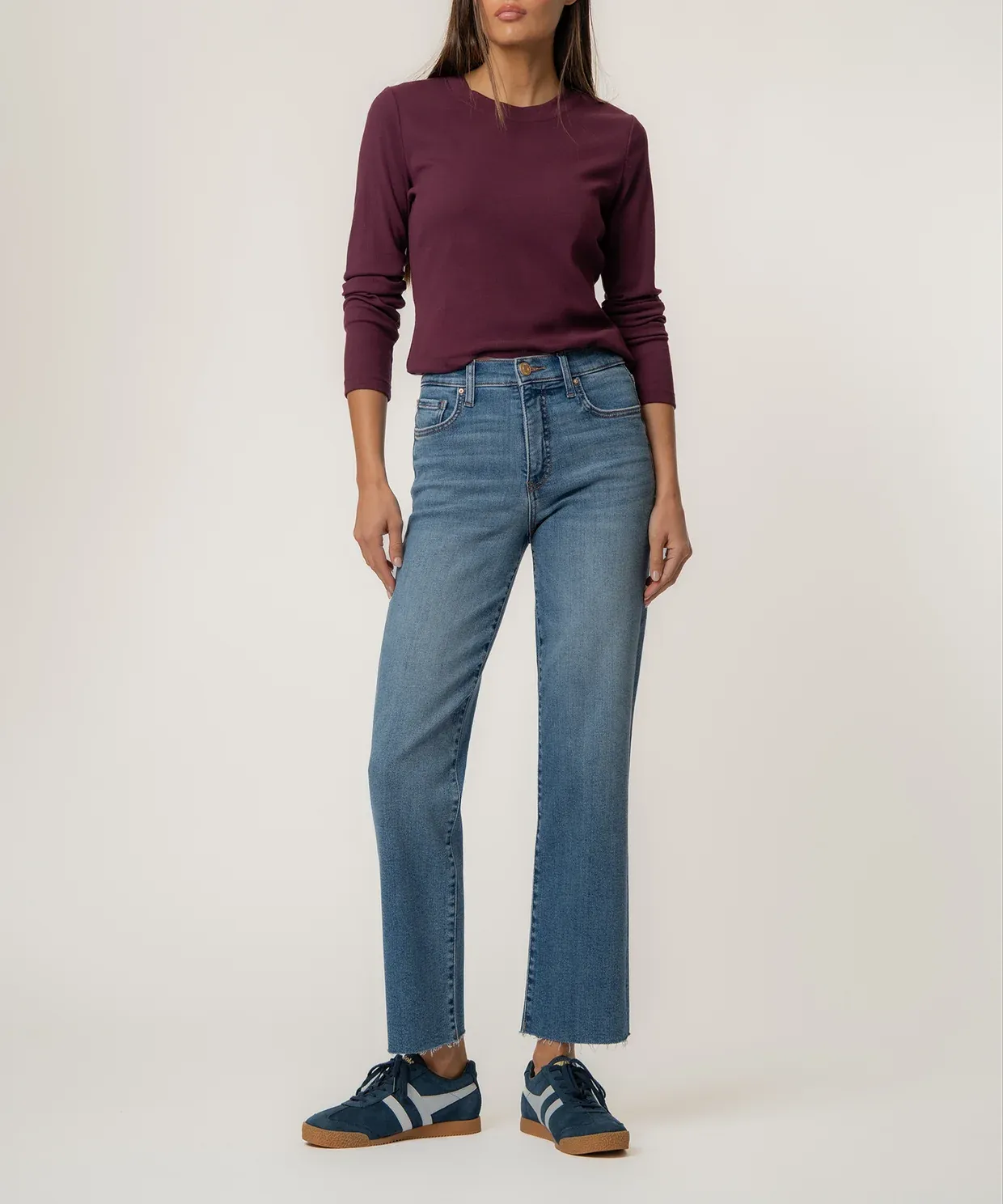 AVERY HIGH RISE FAB AB EASY STRAIGHT LEG RAW HEM