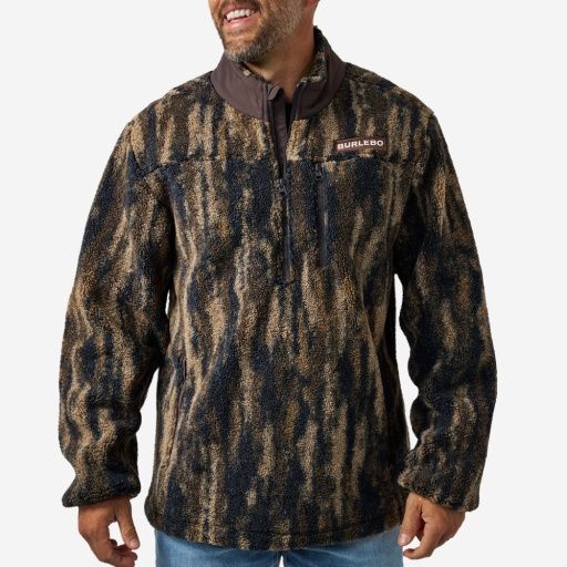 SHERPA - QUARTER ZIP - MIDLAND CAMO, COLOR: midland camo, Size: Small