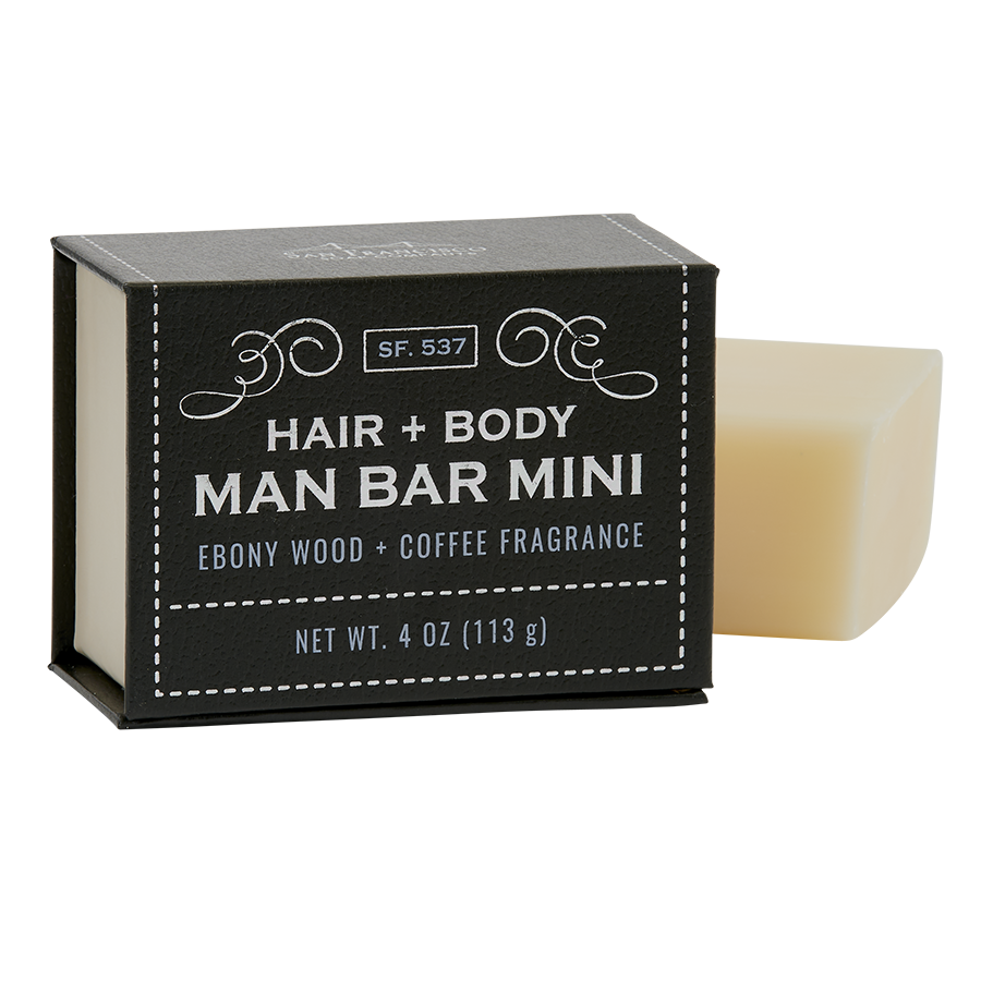 Man Bar Mini 4oz Ebony Wood &amp; Coffee