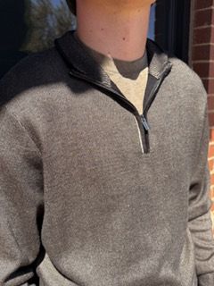 Birdseye 1/4 Zip - Brown/Black