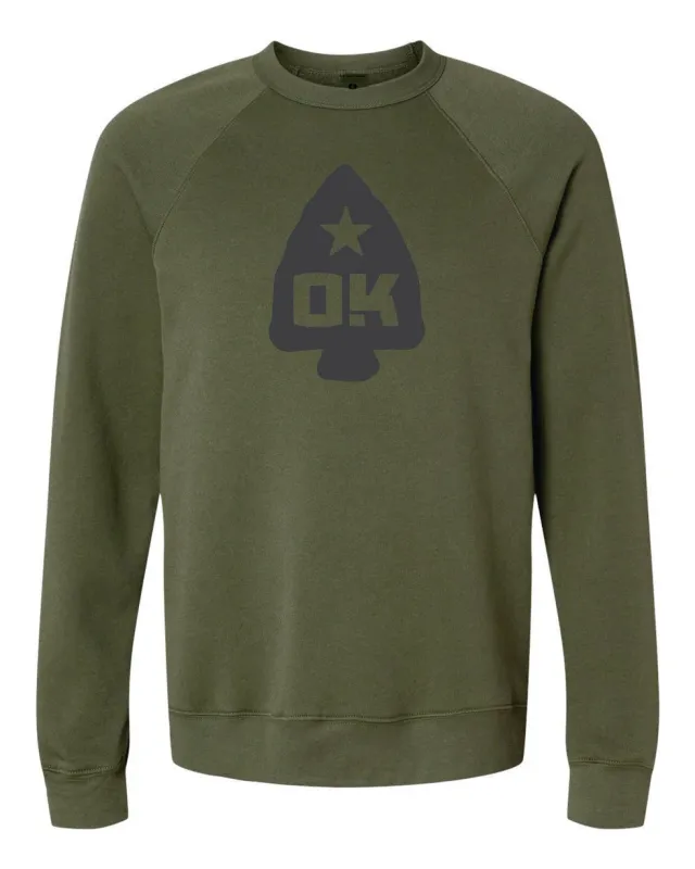 Sweatshirt-Arrowhead Military Green