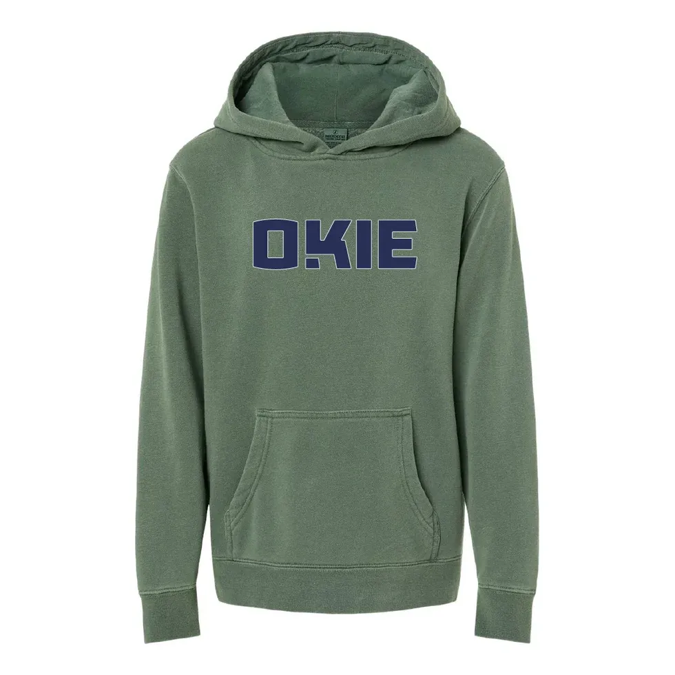 Youth Okie Hoodie-Forest Green, Size: S