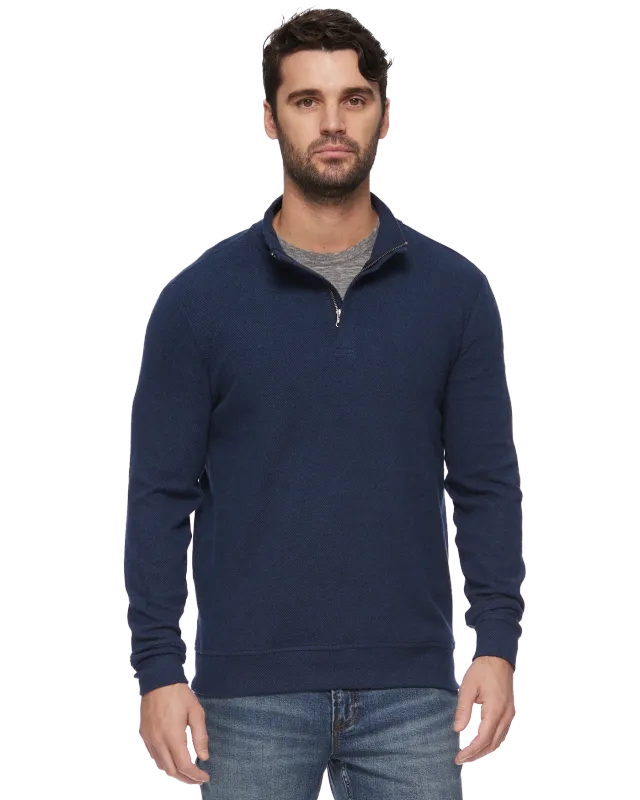 HERO SOLID TWILL 1/4 ZIP MOCK NECK