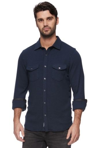HERO SOLID TWILL KNIT FLANNEL SHIRT