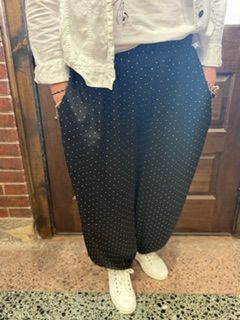 Polka Dot Pant - Black w/White, Size: S