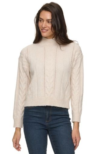 OPAL CABLE TURTLENECK SWEATER, Colour: cream, Size: XL