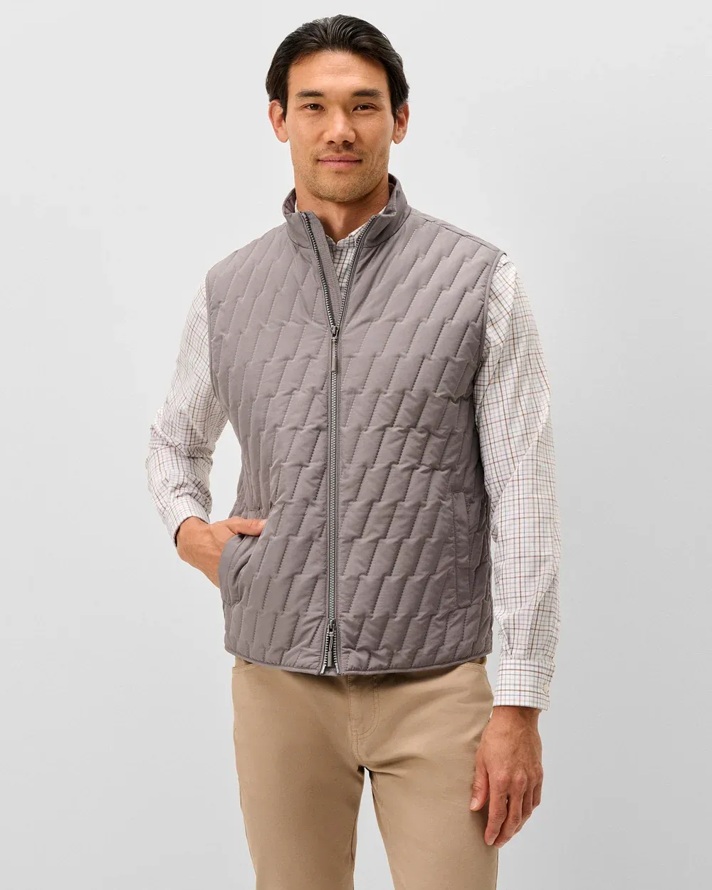 Mens Belfry Quilted Puffer Vest, COLOR: MAGNESIUM, Size: M
