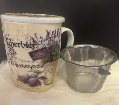 Porcelain Infuser Mug with lid