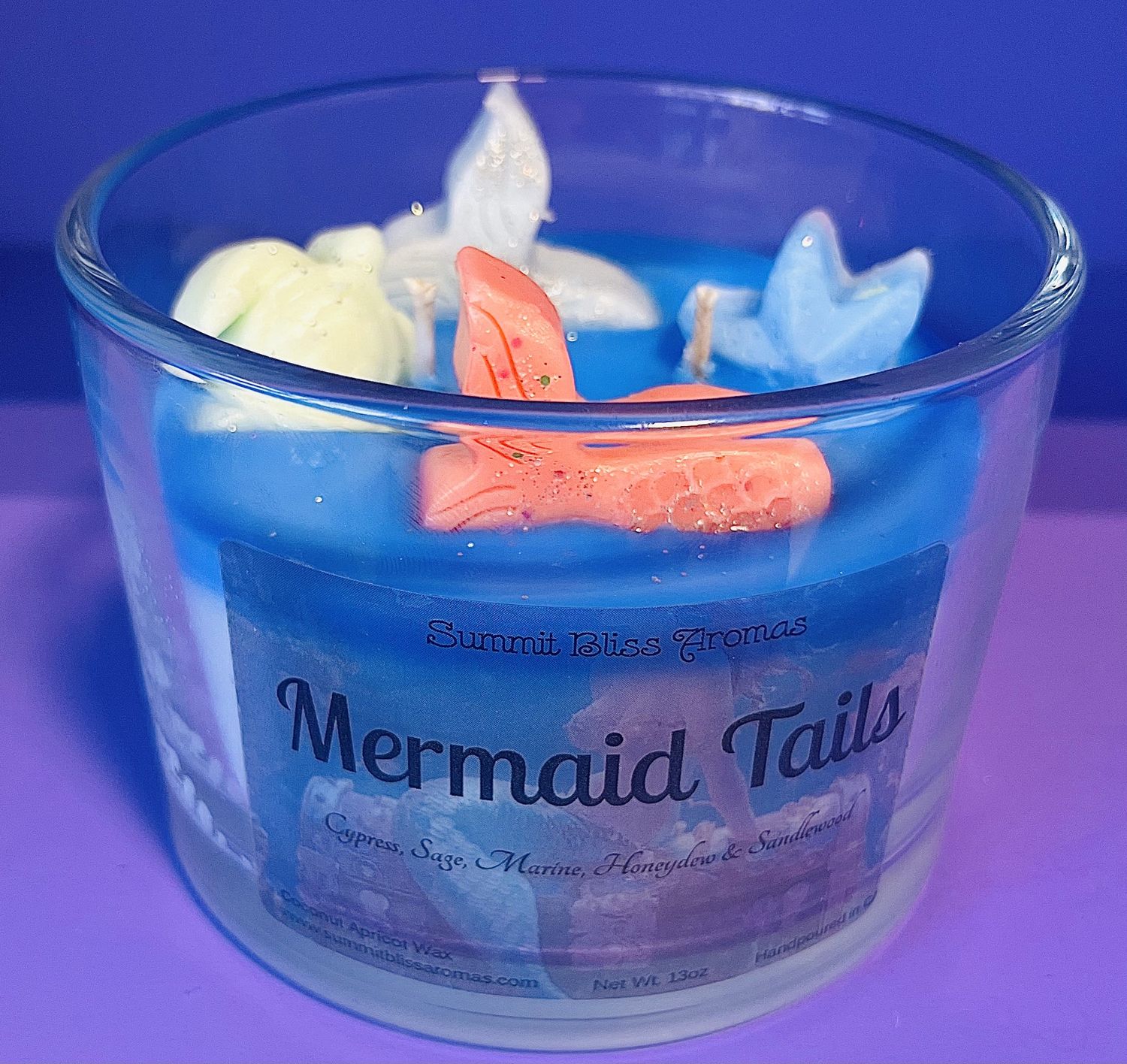 14oz Candle, scent: Mermaid Tails