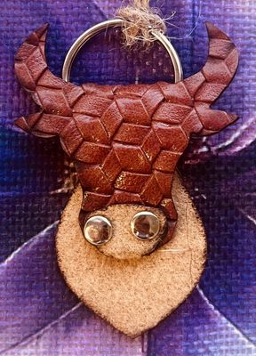 Leather keychain animals