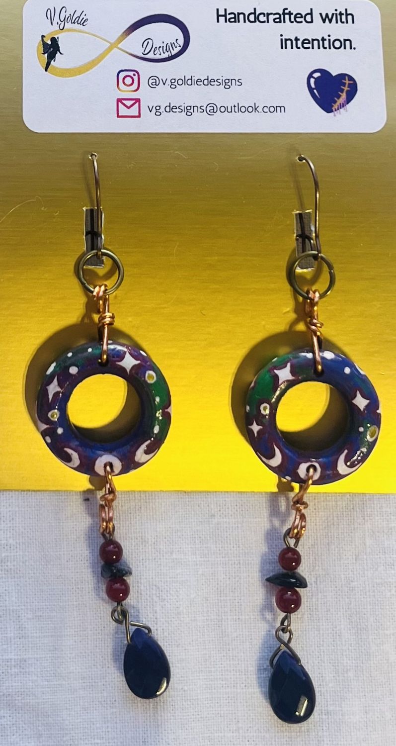 Sm Hoop Earrings, design: Stars &amp; Moons