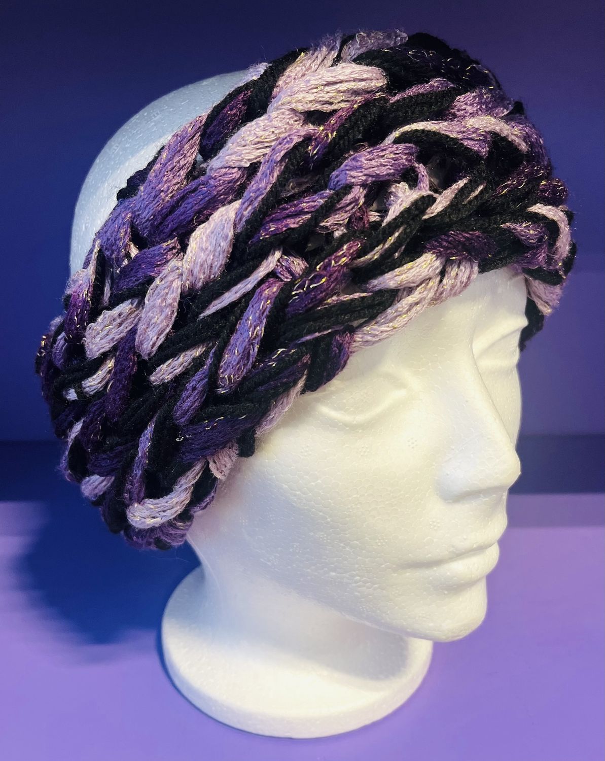 Ear Warmer, Colour: Knit Purple