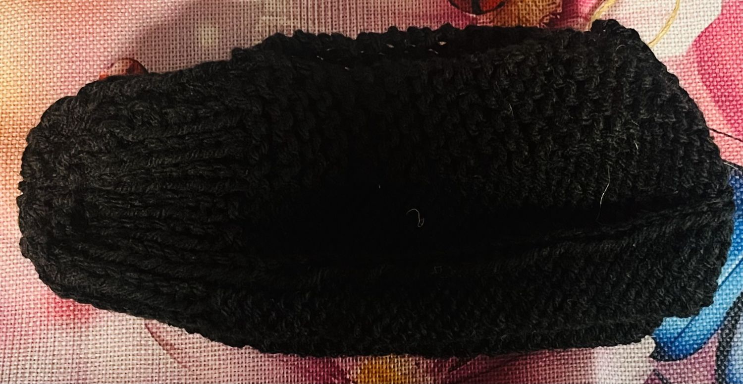 Knit Slippers, Colour: Black