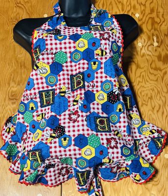 Childs Apron- Flowers/Bees