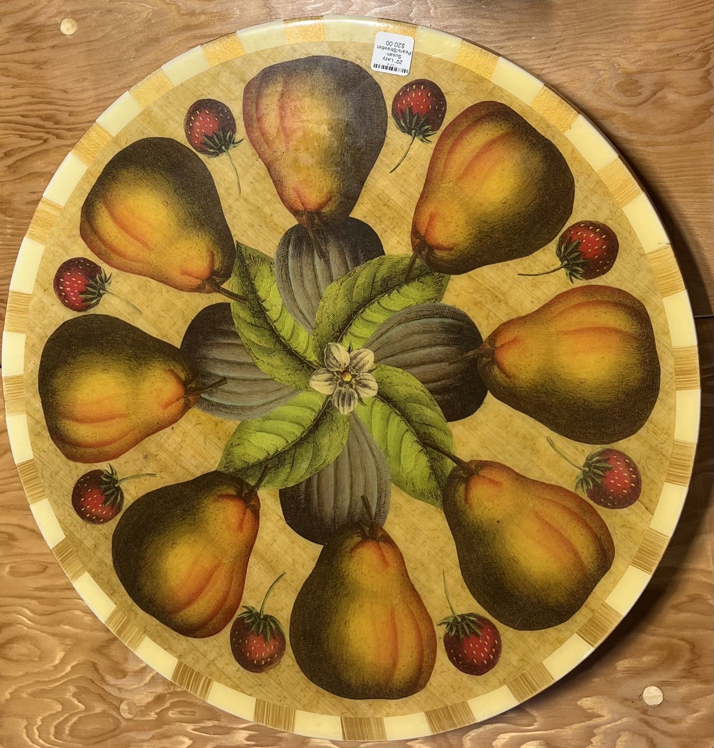 20&quot; Lazy Susan-Pears/Strawberry
