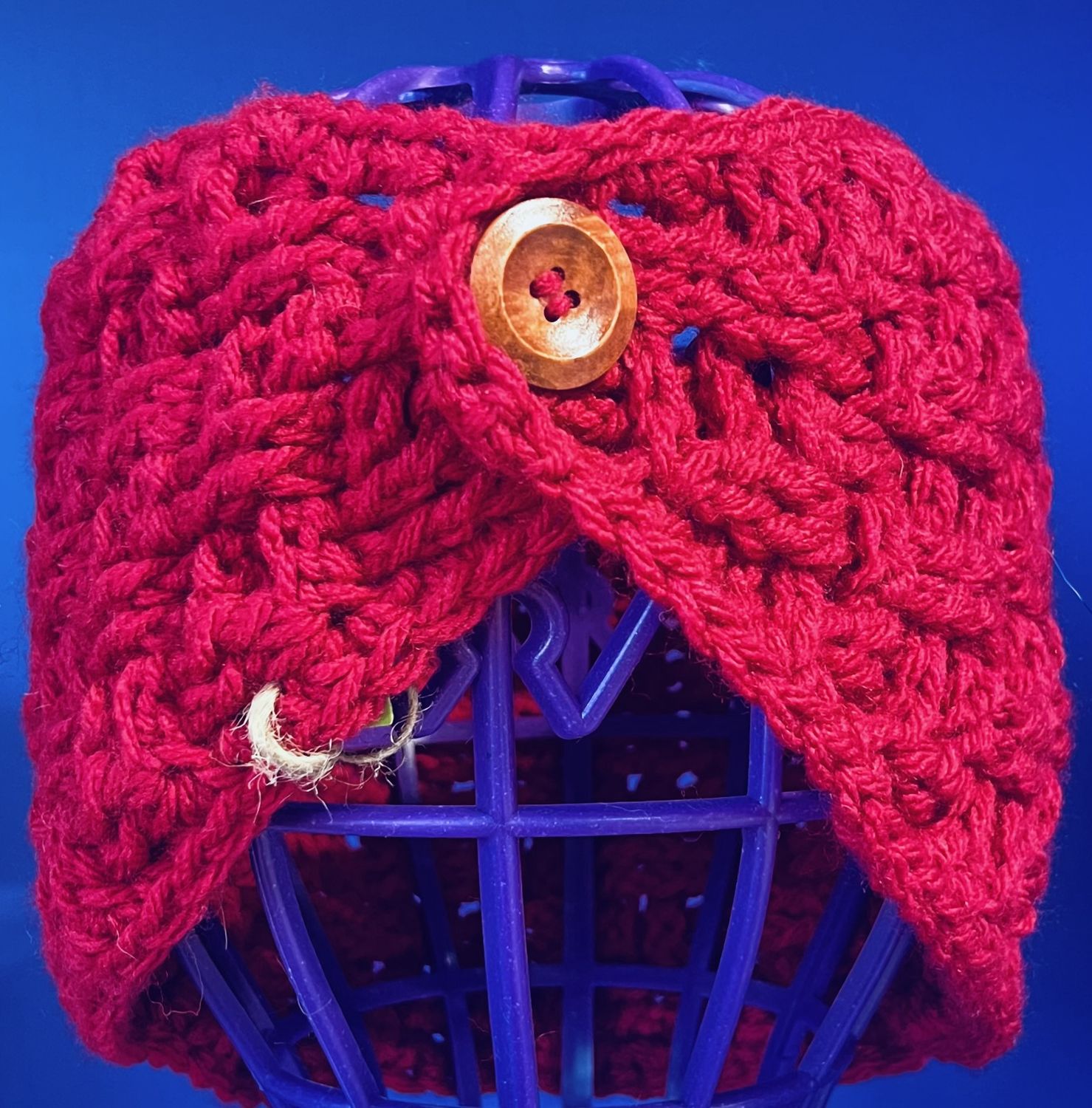 Crochet Ear Warmer, Colour: Red