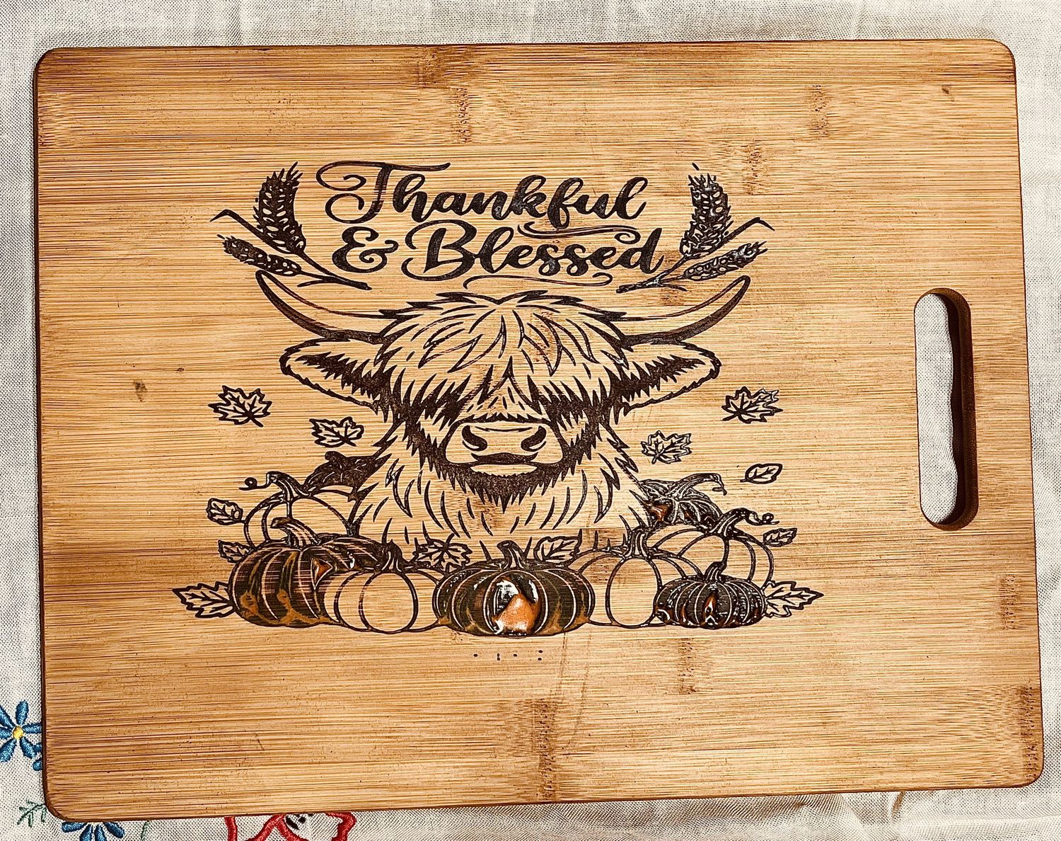 Highland Cow Cutting Board