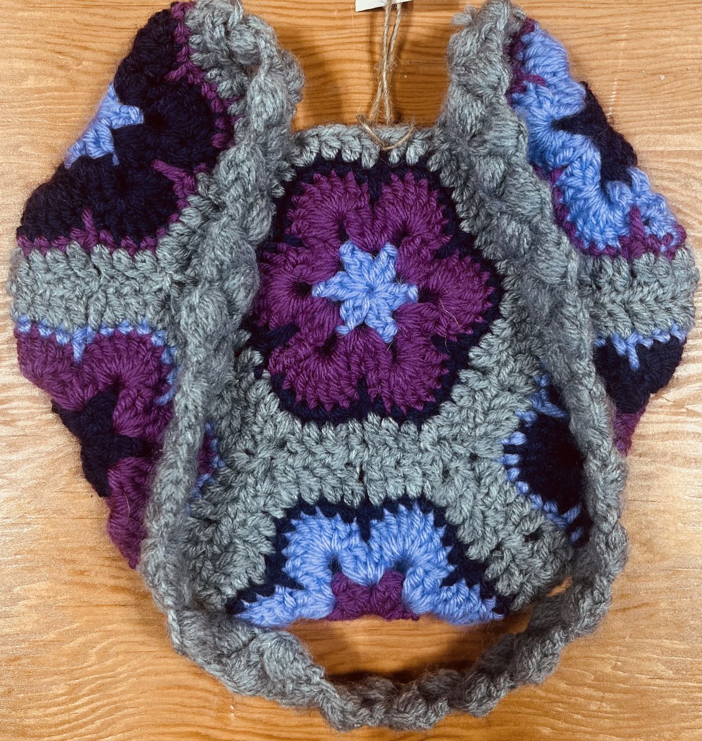 Bag/ African Flower Grey/Purple