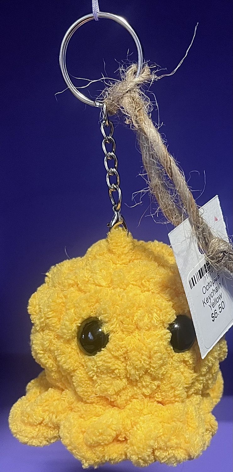 Octopus Keychain, Colour: Yellow