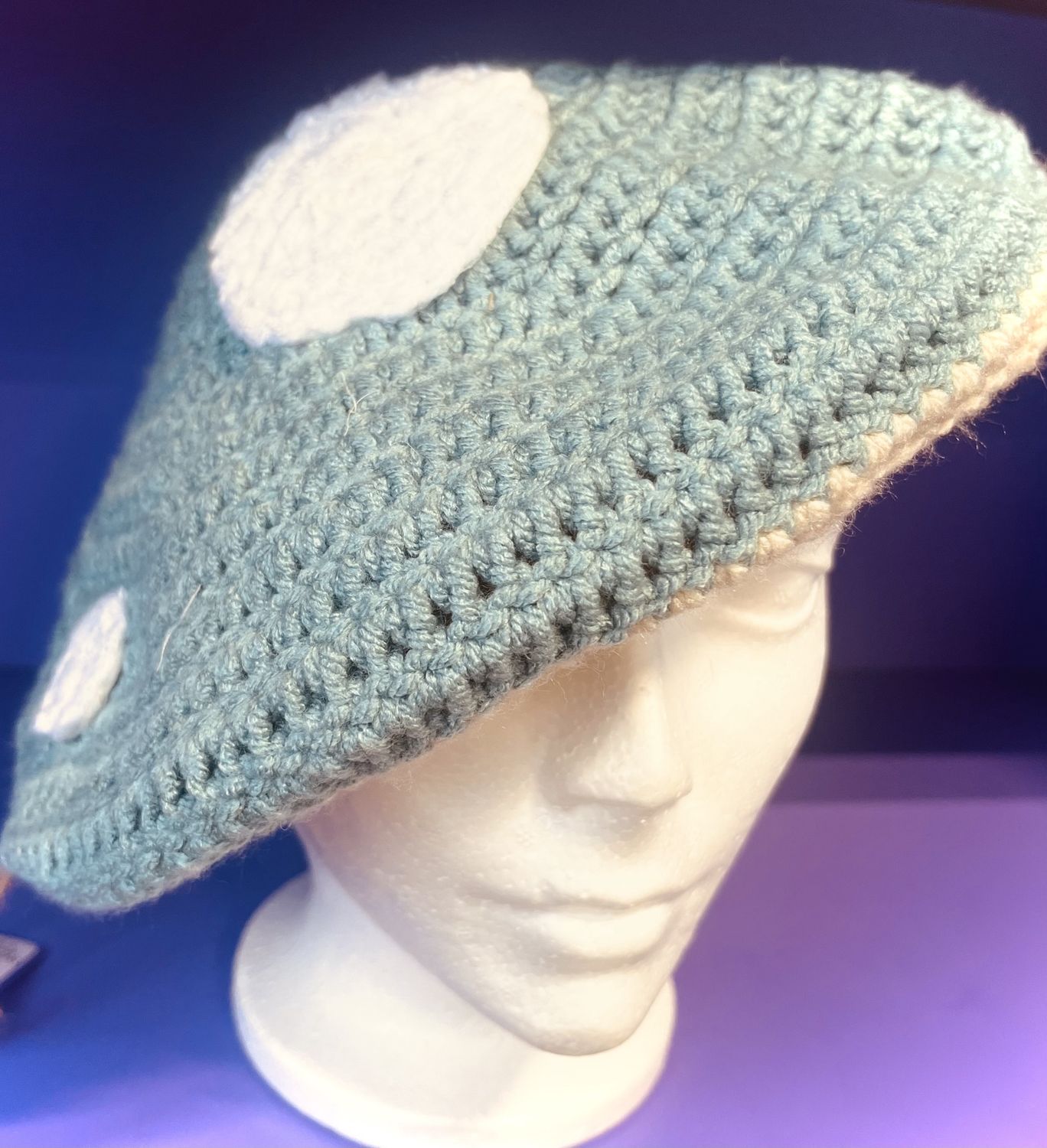 Crochet Mushroom hat-Medium, Colour: Moss green