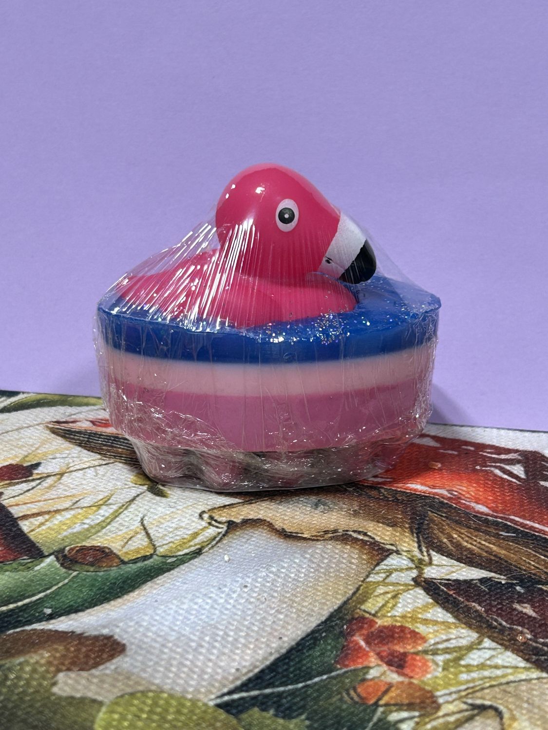 4oz Massage Bars, scent: Flamingo/Dk blue