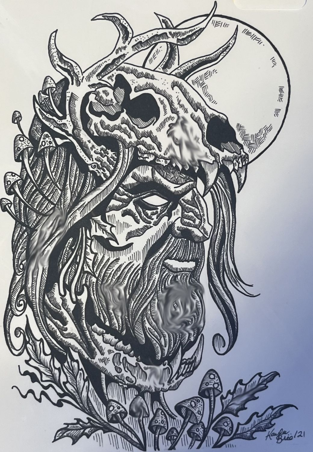 Art Card, design: Man w/Skull